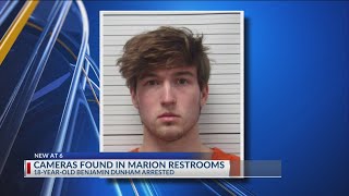 Cameras found in Marion public restrooms prompt arrest