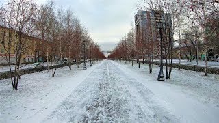 Новосибирск 4К - Прогулка по центральной аллее Красного Проспекта