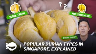 Popular durian types in Singapore, explained