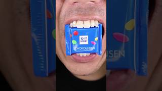 ASMR | Ritter Sport Milk Chocolate with Multi Hue Sugar Pearls! 🥘🌭🧇🍤🍗🍖🧀🌰 #ASMR #RitterSport