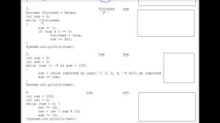 Java While Loop Worksheet #1