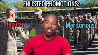 Meritorious Vs. Regular Promotions