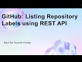GitHub: Listing Repository Labels using REST API