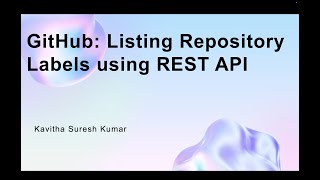 GitHub: Listing Repository Labels using REST API