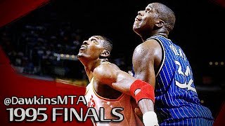 Hakeem Olajuwon vs Shaquille O'Neal BIG-Men Duel 1995 Finals Game 4 - Shaq With 25, Hakeem With 35!