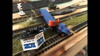 Massive CSX N scale train crash