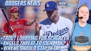 Dodgers Rumors: Mike Trout Wants Angels to Sign Max Scherzer, How Dodgers Can Re-sign Mad Max!