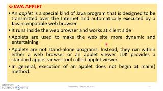 JAVA - MODULE1 - TOPIC 12 - BYTE CODE, COMPILER, APPLET