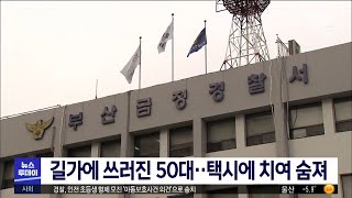 길가에 쓰러진 50대.. 택시에 치여 숨져 (2021-01-06,수/뉴스투데이/부산MBC)