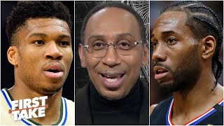 Kawhi or Giannis: Which NBA star is under the most pressure to win a title this season? | First Take