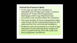 Gas Pressure Cables
