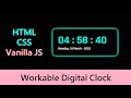 Making Digital Clock with HTML, CSS and JavaScript || with source Code