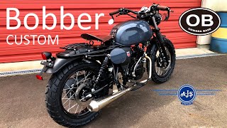 ボバーカスタム　125cc原付2種バイク　英車イギリス AJS モーターサイクル