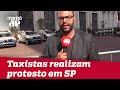 Taxistas realizam protesto contra regulamentação de aplicativos de transporte