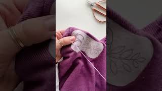 Embroider a sweatshirt with me #embroidery #learnembroidery