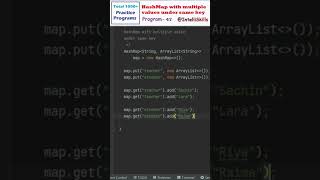 Java Program 47 | HashMap with multiple values under same key #Shorts #java #coding
