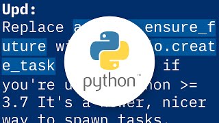 "Fire and forget" python async/await