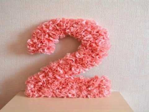 Paper Flowers Birthday Number DIY Paper Flowers Birthday Number DIY