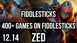 FIDDLESTICKS vs ZED (JNG) | 4/0/8, 2.8M mastery, 400+ games | NA Master | 12.14