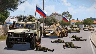 Big Victory! New Ukrainian Javelin Destroy Huge Russian Convoy In Kherson   Milsim - ArmA 3