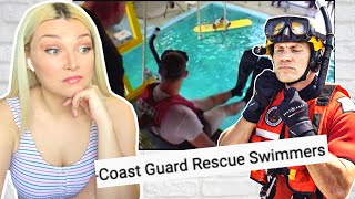 New Zealand Girl Reacts to COASTGUARD RESCUE SWIMMERS!!