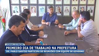 Reuniões e planejamentos marcam o primeiro dia de expediente de Pablo Santos como prefeito de Picos