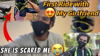 First Ride With My Girlfriend 😍 | She is Scared Me 😭 | couples Vloge 😍 | GKSquad