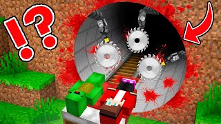 Mikey and JJ Were Captured Into The Longest Scary Tunnel With Saws in Minecraft - Maizen?!