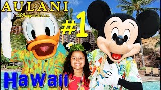 Disney Aulani Hawaii Vacations Meeting Moana Donald Duck and Pluto Part 1 | Lillys Travels