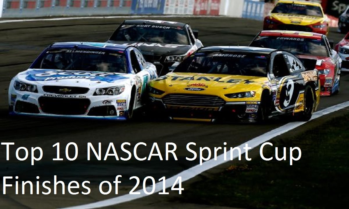 Top 10 NASCAR Sprint Cup Series Finishes Of 2014 - YouTube