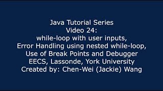 EECS1021 Java Tutorial 24