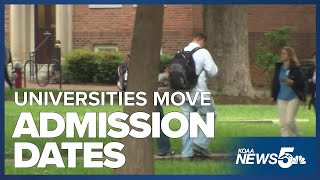 Local universities move dates for students to decide on admission