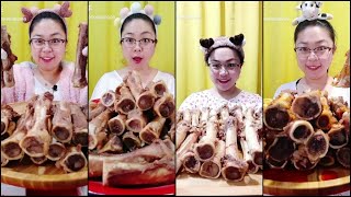 ASMR MEOKBANG 👄 Big Bites Bone Marrow Mukbang, മജ്ജ വലിയ കടികൾ മുക്ബാംഗ്, ไขกระดูก Big Bites มุกบาง