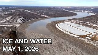 River Ice and Water, Fort McMurray / Athabasca River Bridges, May 1, 2026 (AM)