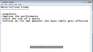 PL/SQL: Materialized Views Part-1
