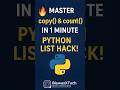 🔥 Master copy() & count() in 1 Minute — Python List Hack!