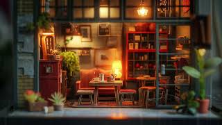 Rainy Evening with Coffee and Jazz ㅣ Miniature ㅣ 🍵🎶🌧️Rain, Jazz Music, Sleep, Relax, Study