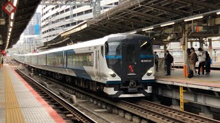 【大きいジョイント音】特急 踊り子 8号 東京行 E257系2000番台 9両+E257系2500番台 5両 横浜 停車