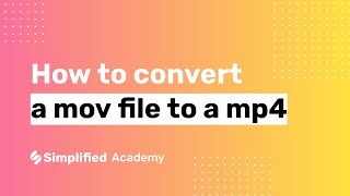 Upload MOV video files and convert to MP4