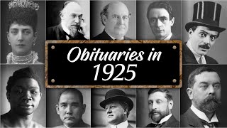 Obituary: Famous Faces We Said GOODBYE to in 1925