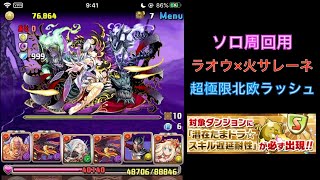 【パズドラ】スキル遅延耐性たまドラ 超極限北欧ラッシュ！ ソロ周回【ラオウ×クリスマスサレーネ】　PUZZLE \u0026 DRAGONS