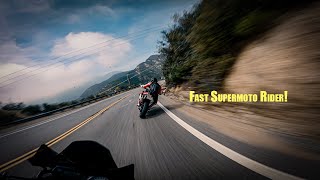 Fast Supermoto In The Canyons | Husqvarna 701 | Gsxr 750 | Yamaha FZ8