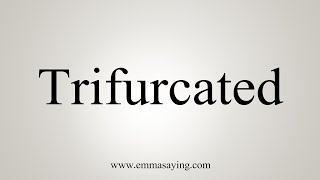 How To Say Trifurcated