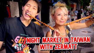 EATING AT Ningxia Night Market IN TAIWAN with @ZermattNeo  #RainaisCrazy