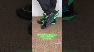 OFF WHITE Nike Blazer Low Black Electro Green On Foot