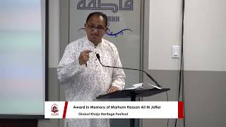 Posthumous Award to Alhaj Hassan A M Jaffer at NY Global Khoja Heritage Festival