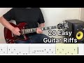 20 Guitar Riffs for Beginners with Tabs