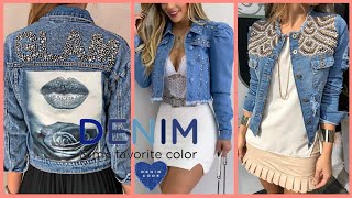 OUTFITS 2020 CON CHAQUETA VAQUERA CHAMARRA DE MEZCLILLA DENIM JACKET OUTFITS MODA MUJER 2020 2021