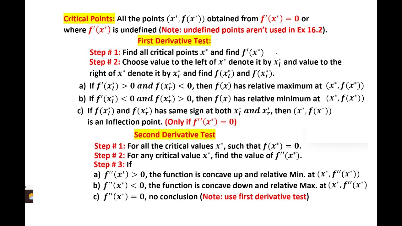 Easy Trick To Learn And Apply First Second Derivative Test: Relative ...