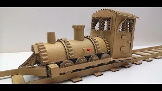 DIY Model of a cardboard train with your own hands